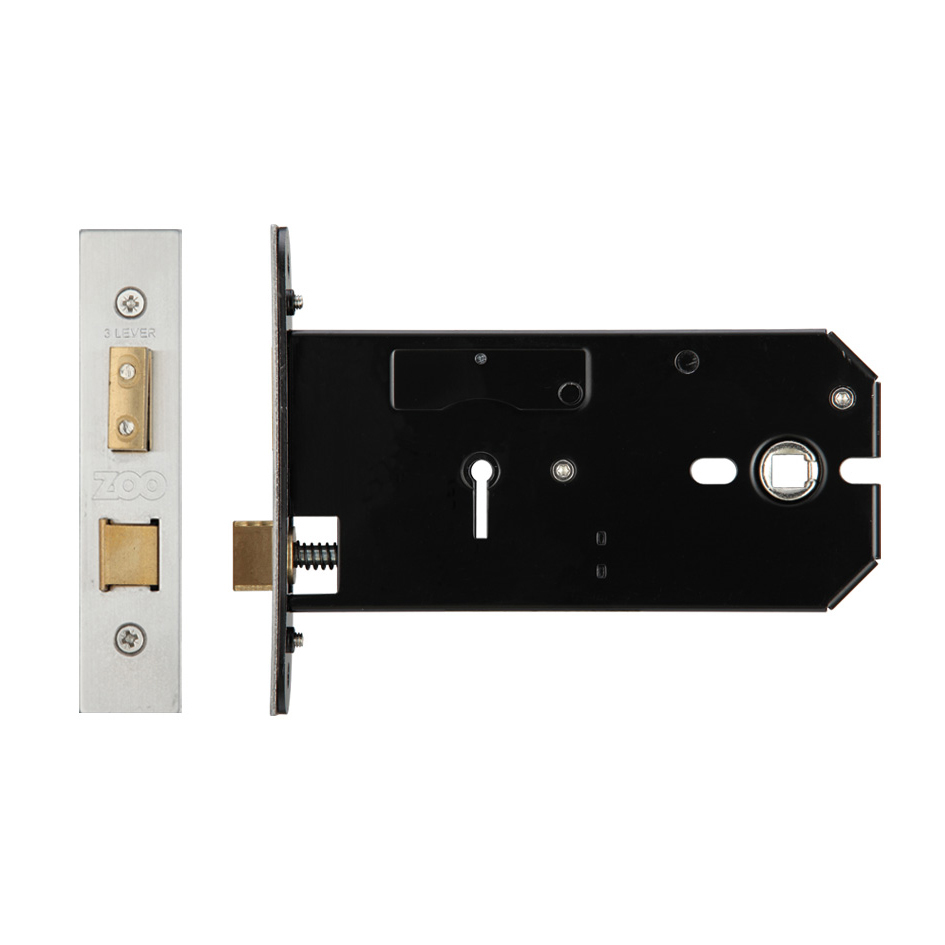 Zoo Hardware ZUKH3152SS 3 Lever Horizontal Lock - 152mm Satin Stainless