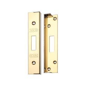 Zoo Hardware ZBSCR02PVD Rebate Kit to suit BS 5 Lever Dead Locks suitable for 67mm and 80mm - contains rebate and strike Pvd