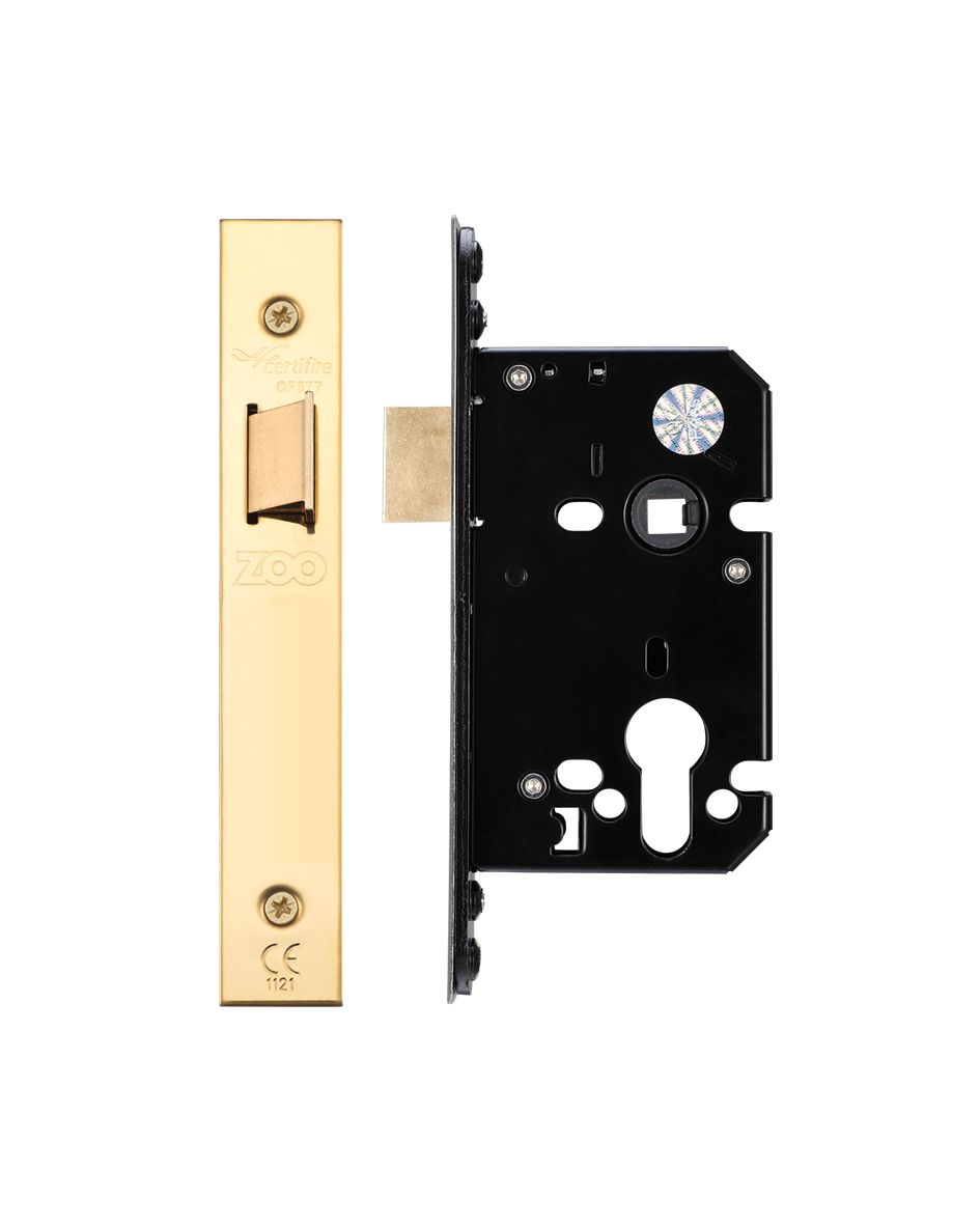 Zoo Hardware ZUKU64PVD Upright Latch - 64mm C/W PVD Forend and Strike Pvd