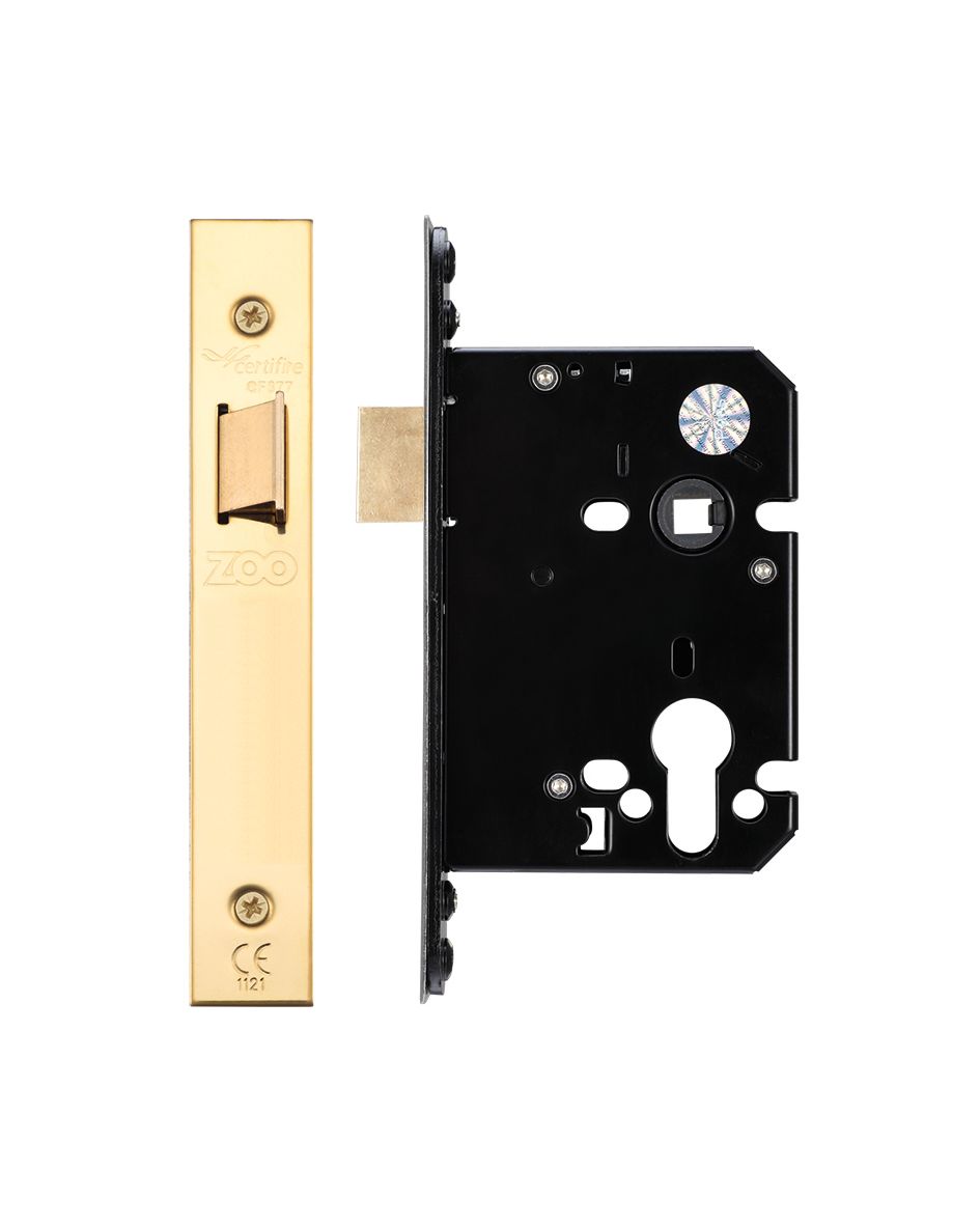 Zoo Hardware ZUKU76PVD Upright Latch - 76mm C/W PVD Forend and Strike Pvd