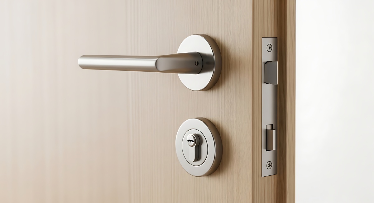 Modern Door Handle and Lock Detail